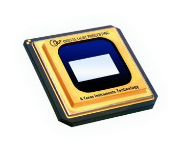Digital Micromirror Device: Die DLP-Technologie basiert auf der Erfindung dieses DLP-Chips. (Texas Instruments)