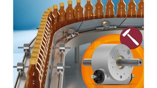 Speziell für raue Bedingungen, beispielsweise in der Gassenverstellung für Getränke, hat Igus das wartungsfreie Apiro HD-Spindelhubgetriebe mit einem robusten Außengehäuse entwickelt.  (Bild: Igus SE & Co. KG)