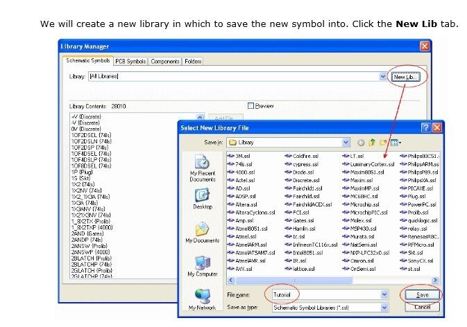DesignSpark Mecanical: We will create a new library in which to save the new symbol into. Click the New Libtab (Bild: RS Components)