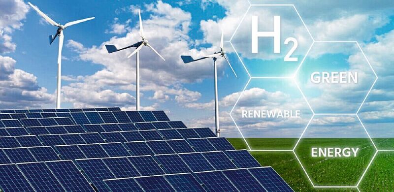The electrolyzer system will use wind and solar energy to produce green hydrogen by splitting water into hydrogen and oxygen through electrolysis.  (©scharfsinn86 - stock.adobe.com)