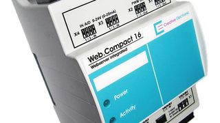 Mit 16 I/Os auf kompakten vier TE spart die Web.Compact 16 Platz im Schaltschrank (Bild: Creative Electronic)