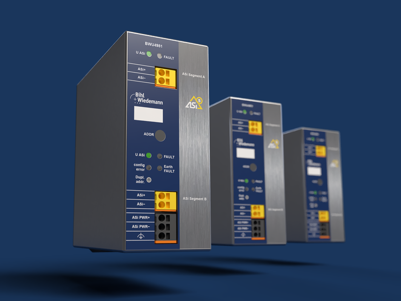With the ASi-5/ASi-3 diagnostic repeater, the cable length of an ASi network can be significantly extended.(Source:  Bihl+Wiedemann)