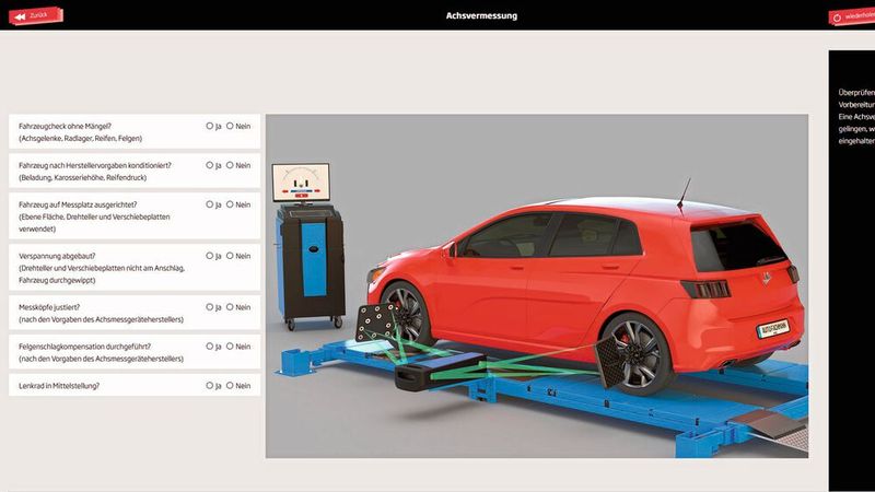 Realitätsnahe Übungen und Animationen führen die Azubis durch anspruchsvolle Arbeitsverfahren. (Bild: autoFACHMANN)