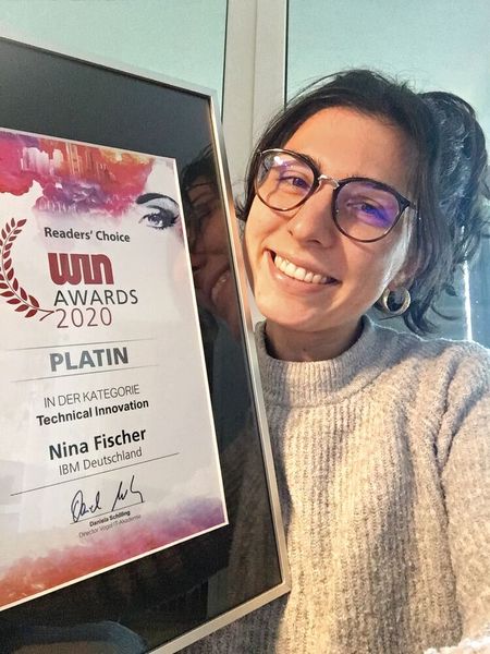 Der erste Platz in der Kategorie Technical Innovation ging an Nina Fischer, IBM. (Vogel IT-Akademie)