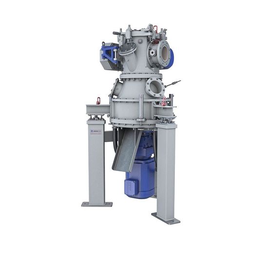 Mit der Kombination aus vertikaler Rührwerkskugelmühle und einem Hochleistungssichter lässt sich maximale Feinheit erzielen.(Bild:  Hosokawa Alpine)