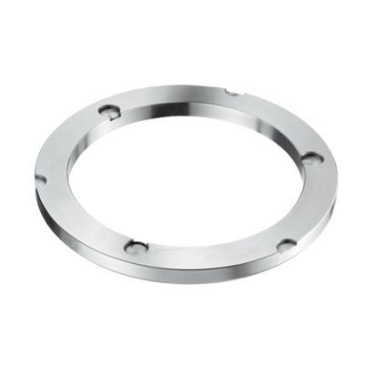 The locating ring adapter Z7500/... enables flexible, tool-free adjustment of injection moulds on injection moulding machines with larger breakthroughs. (Hasco)