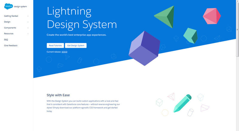 Der Startbildschirm des kostenlosen Lightning Design System lädt zum Experimentieren ein.  (Salesforce.com)