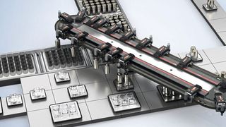 Besondere Effizienzpotenziale in der Batterieproduktion lassen sich mit den PC-basiert gesteuerten, intelligenten Transportsystemen XTS und X-Planar erschließen. (Bild: Beckhoff)