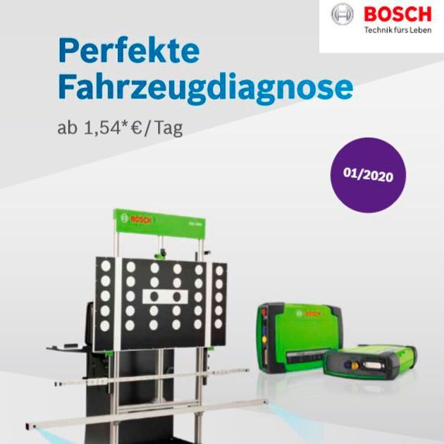 Erstmals bietet Bosch in Rahmen seiner Leasingaktion auch FAS-Kalibriersysteme an.