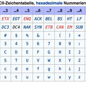 Zu Mainframe-Zeiten gab es in ASCII gerade einmal 127 Zeichen.(Bild:  Dynamigs)