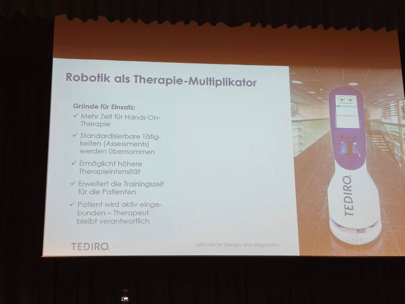 Thery übernimmt therapeutische Aufgaben und unterstützt Patientinnen und Patienten beim Gangtraining nach einer Operation. (Bild: © Serina Sonsalla)