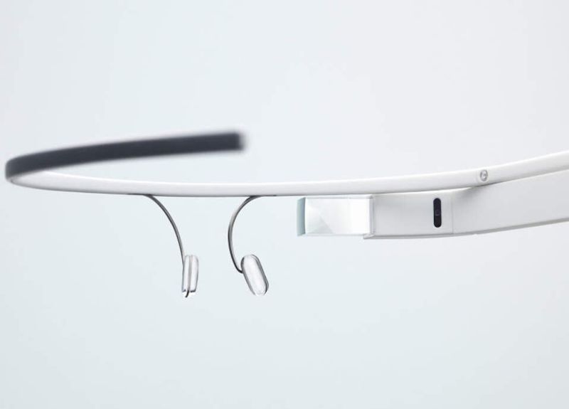 Die Augmented-Reality-Brille Google Glass in der Nahaufnahme. (Bild: Google)