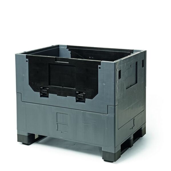Der faltbare Großladungsträger Magnum HD von Schoeller Allibert ist wesentlich leichter als eine Gitterbox und lässt sich platzsparend und kostengünstig lagern und transportieren. (Bild: Schoeller Alibert)