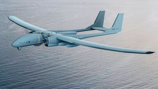 Mit diesem unbemannten Flugsystem, einer neuartigen Aufklärungsdrohne, will das niedersächsische Unternehmen Aerodata dabei helfen, Drohnenangriffe in Deutschland effektiver bekämpfen zu können ... (Bild: Aerodata)