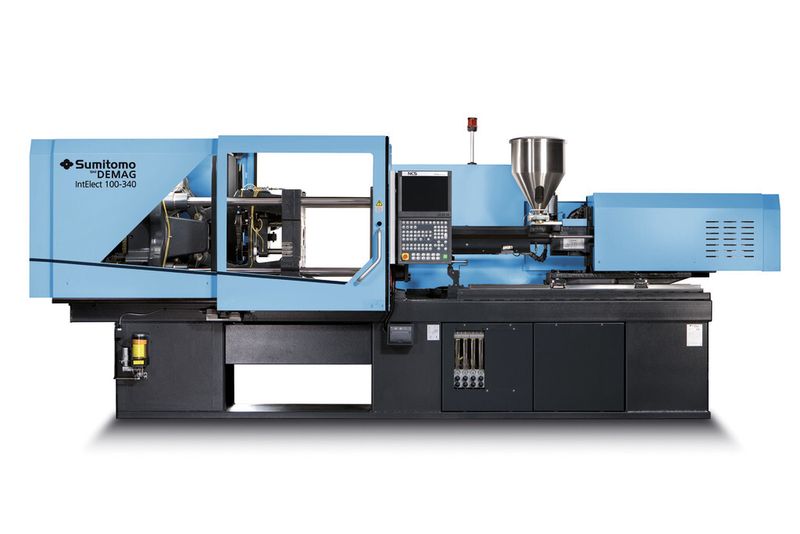 Bild 1: Die automatisierte, reproduzierbare Herstellung von hinterspritzten Metallfolien für Multitouch-Displays wurde auf einer solchen Int-Elect 100-430 präsentiert. (Bild: Sumitomo (SHI) Demag)
