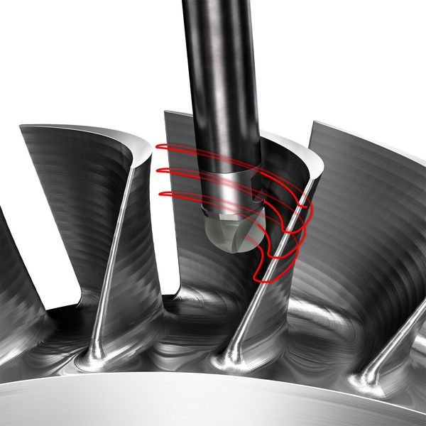 Der Coromill 316 mit Keramikwechselkopf ht eine gelötete Keramik-Hartmetallverbindung, die sowohl Festigkeit als auch Flexibilität bietet. Die Wechselkopfgeometrie ermöglicht eine einfachere und schnellere Profilbearbeitung, sagt der Hersteller. (Bild: Sandvik Coromant)