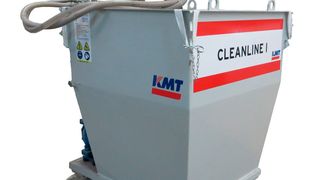 Die mobile Entschlammungsanlage Cleanline I von KMT Waterjet Systems zum Beseitigen von Sandablagerungen im Becken von Wasserstrahlschneidanlagen. (Bild: KMT)