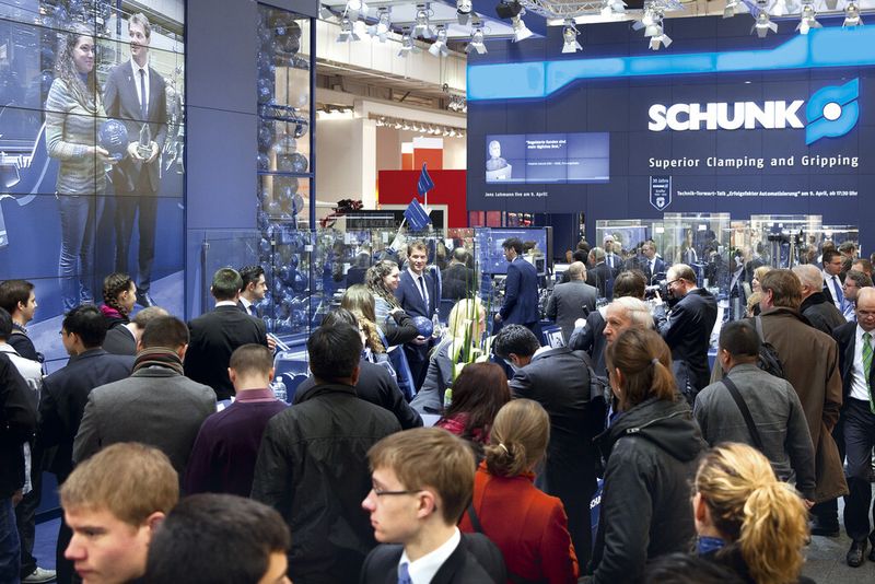 Messestand von Schunk auf der Hannover-Messe 2013 (Bild: Schunk)