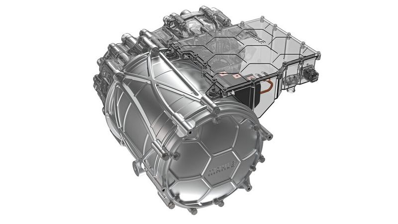 Dank induktiver Energieübertragung auf den Rotor ist der fremderregte MCT-Motor von Mahle sehr kompakt. (Bild: Mahle)