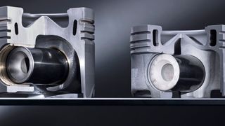 Stahlkolben mit geringerer Bauhöhe als Aluminiumkolben. (Wirtschaftsvereinigung Stahl)