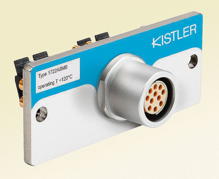 Der Mehrkanalstecker Typ 1722 ist laut Kistler robust im Handling und bietet einen einfacheren Anschluss von Single-Wire-Kabeln, der einen optimalen Schutz gegen Verunreinigung garantiert. (Kistler)