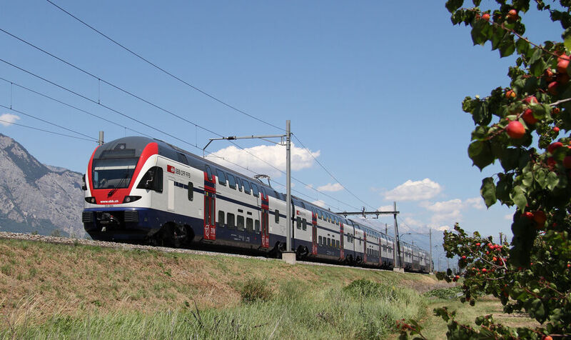 Ein fertiger Zug aus dem Hause Stadler Altenrhein. Das Unternehmen baut
Doppelstockwagen, kundenindividuelle Züge und Straßenbahnen. (Stadler)