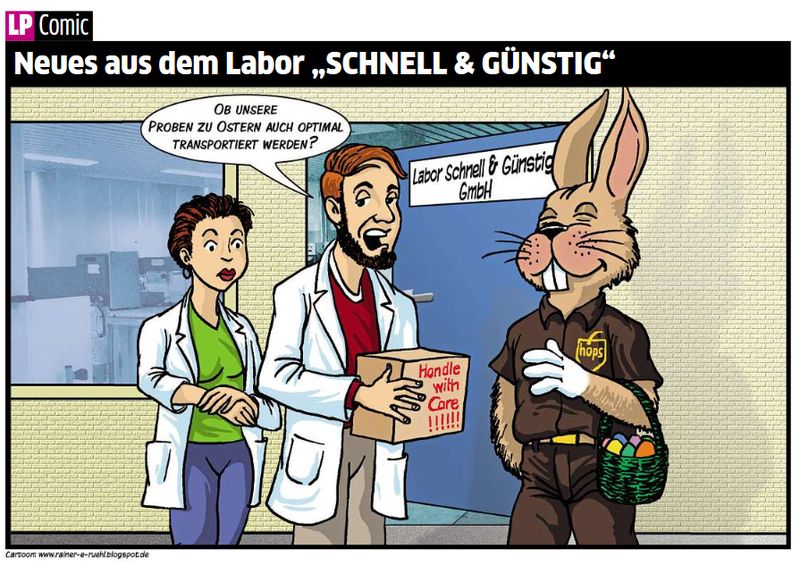 Übersicht unserer Bildergalerien (Comic: www.rainer-e-ruehl.blogspot.com) (Bild: LABORPRAXIS/Rühl)