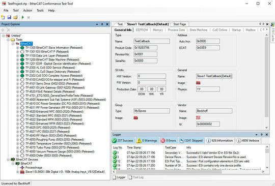 Das Technical Advisory Board (TAB) der ETG hat die Version 2.3 des EtherCAT Conformance Test Tools (CTT) freigegeben. Das Technical Advisory Board (TAB) der ETG hat die Version 2.3 des EtherCAT Conformance Test Tools (CTT) freigegeben.