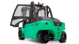 Mitsubishi Forklift Trucks präsentiert seine neuen Heavy-Duty-Elektrostapler – Gegengewichtsstapler mit Tragfähigkeiten von 6 bis 12 Tonnen. (Bild: Mitsubishi)