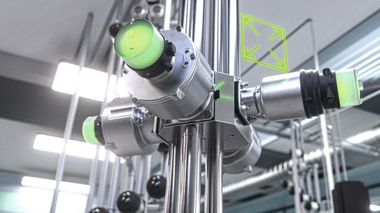 Le valvole multiporta Robolux riutilizzabili e igieniche si distinguono per le loro eccellenti caratteristiche fluidodinamiche e di pulizia, nonché per l'elevata affidabilità di processo.(Immagine: Bürkert Fluid Control Systems)