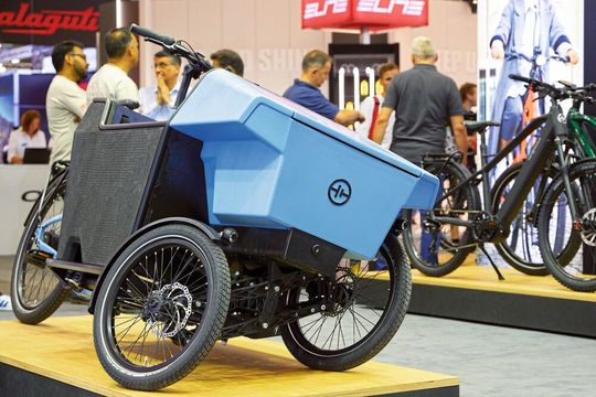 Erstmals waren Cargo-Bikes in großem Stil in der Cargo Area auf der Fachmesse Eurobike in Frankfurt am Main zu sehen.(Bild:  Eurobike /Jean-Luc Valentin)