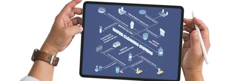 Wasser wird smart: Durch die vernetzte Struktur der Wasserversorgung ist die Bereitstellung des kühlen Nass hervorragend für die Digitalisierung geeignet. Wasser wird smart: Durch die vernetzte Struktur der Wasserversorgung ist die Bereitstellung des kühlen Nass hervorragend für die Digitalisierung geeignet.