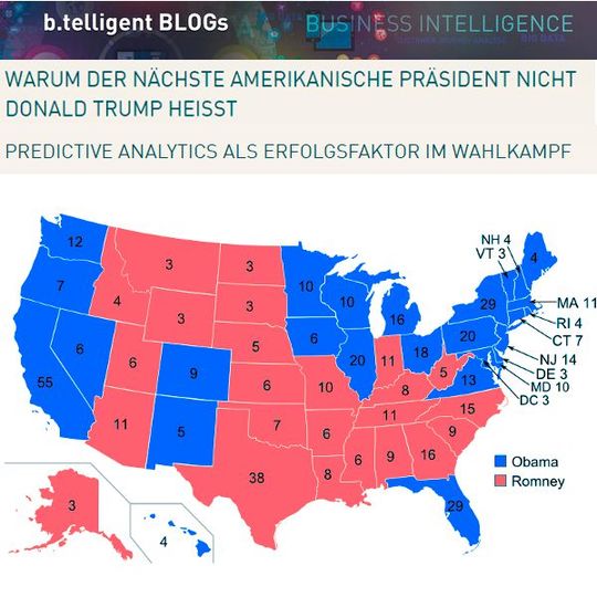 Demokraten setzten im US-Präsidentschaftswahlkampf 2012 massiv auf Predictive Analytics Demokraten setzten im US-Präsidentschaftswahlkampf 2012 massiv auf Predictive Analytics