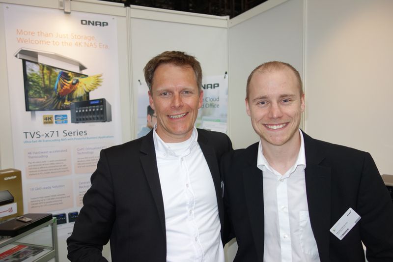 Mathias Fürlinger (l.) und Michèl Hamacher, QNAP (Bild: IT-BUSINESS)