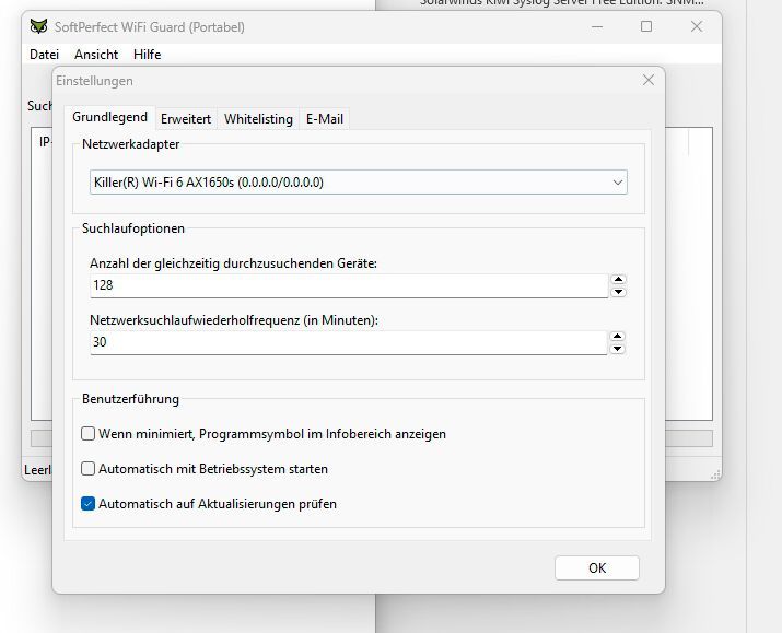 SoftPerfect WiFi Guard untersucht Netzwerke auf Clients und erkennt, wer sich mit dem WLAN verbindet. (Bild: Joos - SoftPerfect)