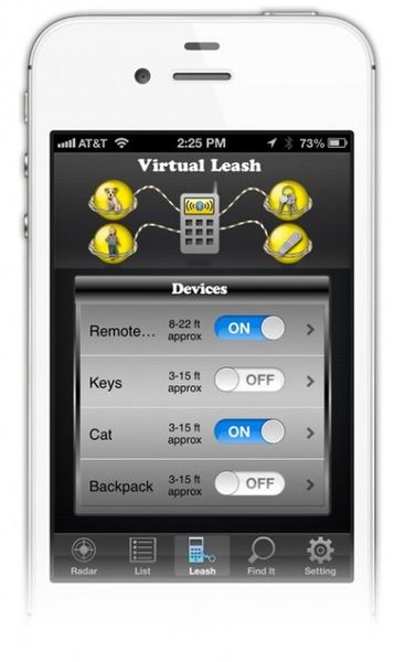 StickNFind: Objekte lassen sich auch virtuell an die Leine legen (StickNFind)