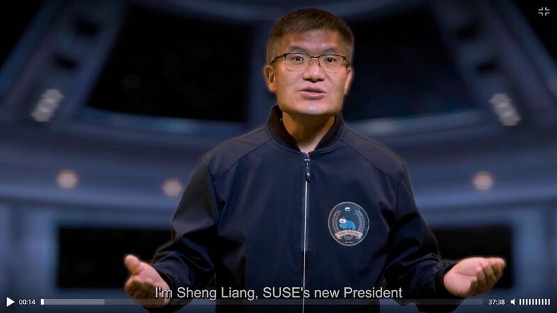 Sheng Liang, President Engineering & Innovation bei Suse spricht über „perfect match“.