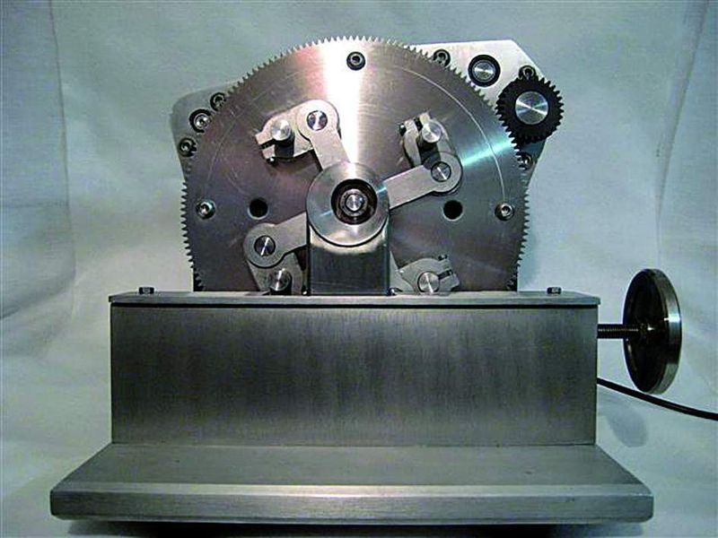 Bild 2: Dieser Prototyp eines stufenlosen Getriebes arbeitet durch Aufaddieren geregelter Impulse an der Außentrommel. Bilder: U.M.S. Maschinenbau (Archiv: Vogel Business Media)