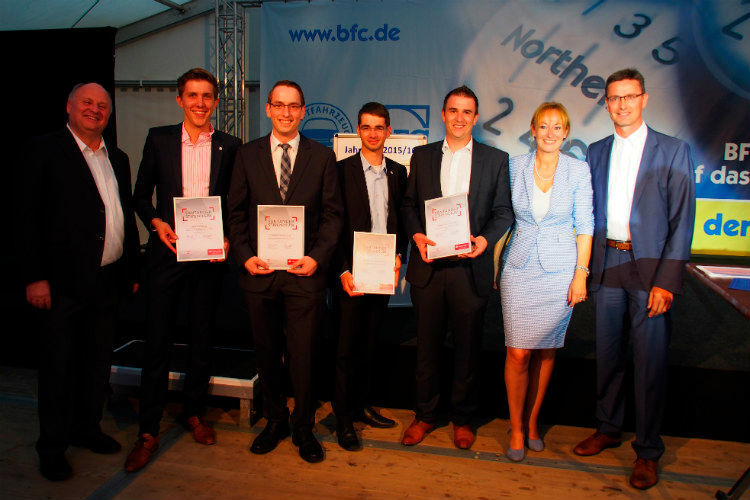 Die Auszeichnungen gingen an (v.l.): Tim Wilke, Eduard Timin, Alexander Zengerle und Christian Zindel. (Richter)
