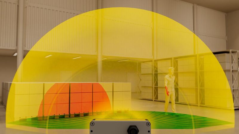 The 3D ultrasound sensor Adar One is certified for the safe detection of people according to the requirements of the European Machinery Directive. (Image:Sonair)