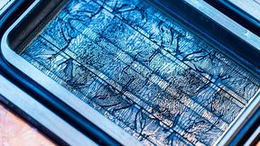 Mikrofluidik und in den Chip eingelassene Kühlkanäle können die Kühlkapazität erheblich steigern und ermöglichen so leistungsfähigere Chips ohne Abwärmeprobleme. (Bild: Microsoft)