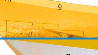 Nachgiebige Beschichtung am Bug eines Schiffsmodells (Skizze).  (HSVA)