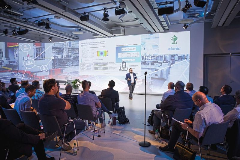 Impressionen der 4. Fachtagung „Mehr Effizienz im Presswerk“ am 15. Juni 2023 in Würzburg. (Bild: VCG/Stefan Bausewein)