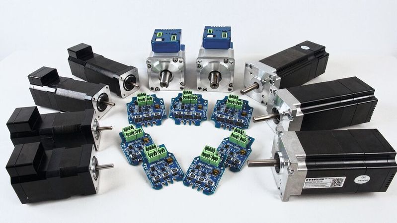 Everything integrated: The All-in-One motor families NEMA 17 and NEMA 23.(Image: Codico)