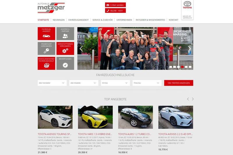 Auf seiner Website räumt das Autohaus Metzger den Kundenbewertungen einen hohen Stellenwert ein. (Autohaus Metzger)