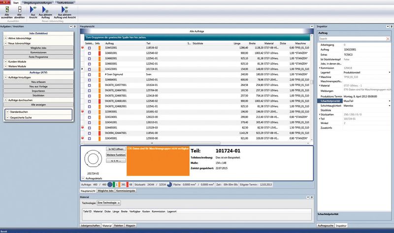 Die neuen Funktionen zur Gruppierung von Kommissionen, Aufträgen und Jobs machen die Organisation der Fertigung leicht. (Bild: Asco Data)
