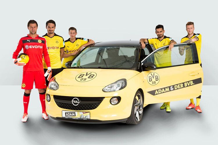 Als sogenannter Champion-Partner sponsert Opel Borussia Dortmund. Auch mit Bayer Leverkusen und Mainz 05 hat der Hersteller laufende Verträge. (Foto: Opel)