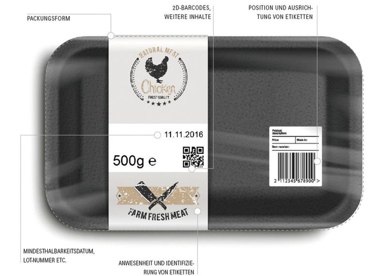 Kamerasysteme überprüfen z.B. den korrekten Sitz des Etiketts. (Multivac)