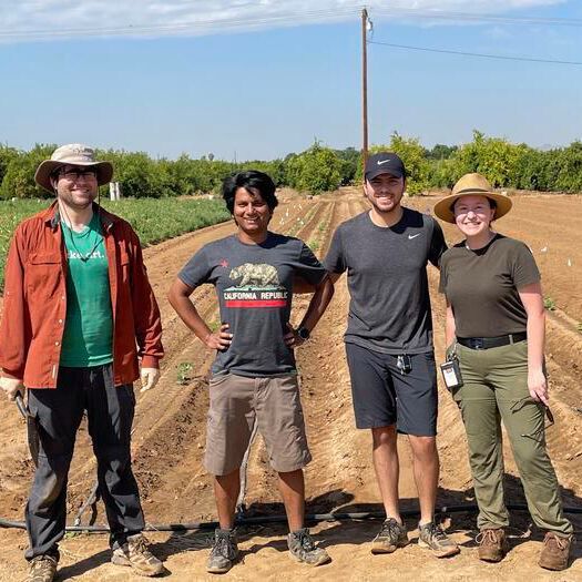 Co-authors Arafat Rahman (second from left) and Max Manci (right) are seen here in the field along with colleagues.