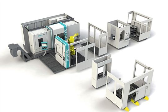 Die Maschinenautomatisierung «iXcenter» von Index wird von der MMS von Fastems gesteuert.(Bild:  Index-Werke)